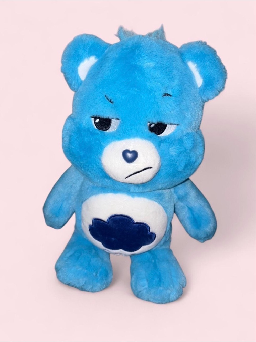 Care Bears Blue Plush Bear with Navy Cloud Belly Badge